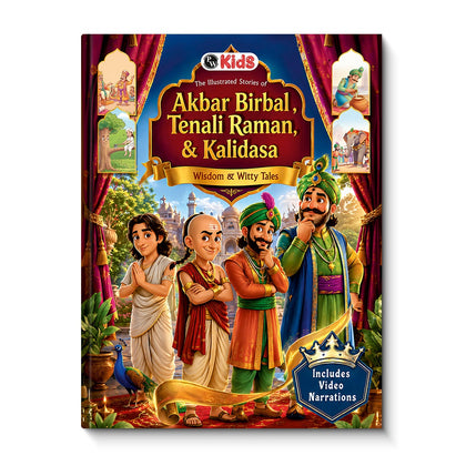 Tenali Raman Story Books For Kids - Illustrated Stories of Akbar Birbal, Tenali Raman & Kalidasa | Wisdom & Witty Tales | Includes Video Narrations | Moral Stories For Kids