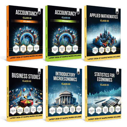 CBSE Class 11 Accountancy Volume 1 & 2, Statistics For Economics, Introductory Microeconomics, Business Studies & Applied Mathematics Combo Set of 6 Books For 2026-27 Exams