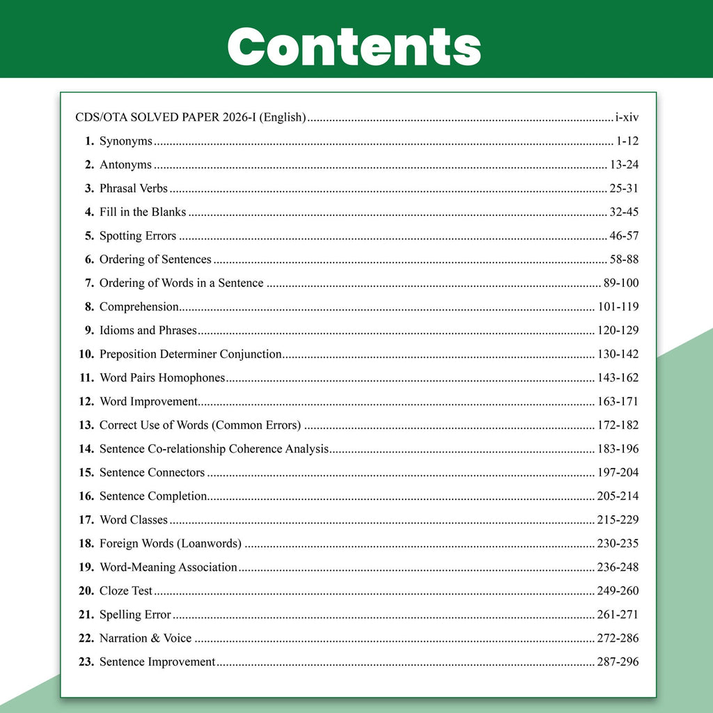 Viraat CDS OTA Book 2026 English | PYQ (2026-21) | Latest 2026 Solved Paper | Chapterwise Theory, Solved Examples, Practice Exercises & Past Year Questions