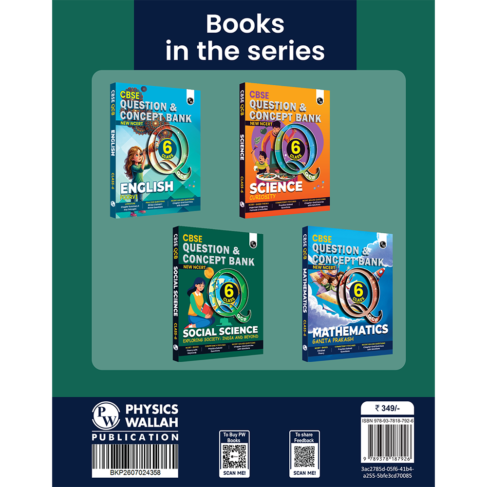PW CBSE Class 6 New NCERT Social Science Exploring Society: India and Beyond Concept & Question Bank For 2026-27 Exam | NCERT Based Theory, Competency Focused Practice Questions