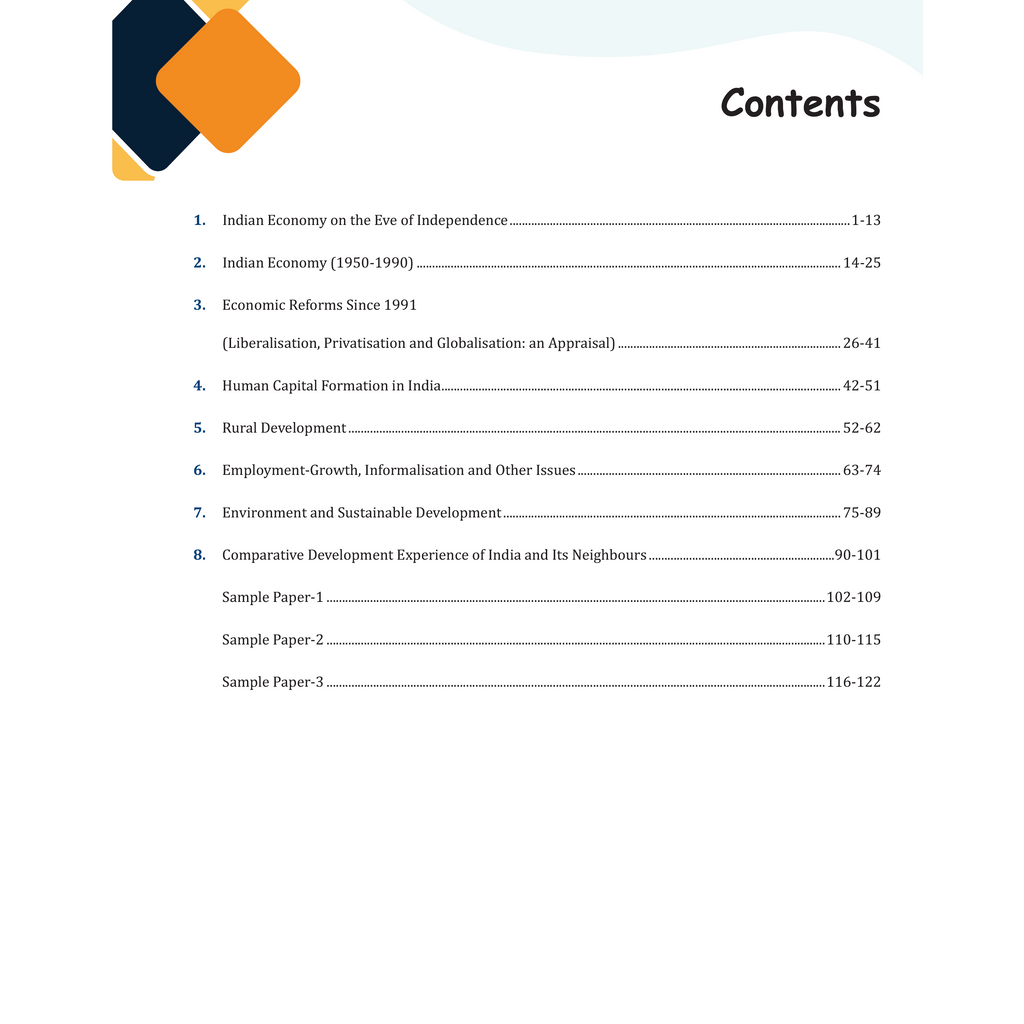 CBSE Class 12 Indian Economics Development | As per latest CBSE Pattern | Chapterwise Theory, Practice Questions with Detailed Explanation & Latest 2026-2027 Sample Papers