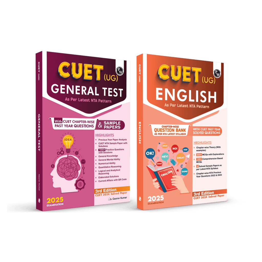 CUET (UG) General Test and English 2025 Combo Set of 2 Books l Chapterwise & Topicwise Question Bank with Past Year Questions and Mock Tests.