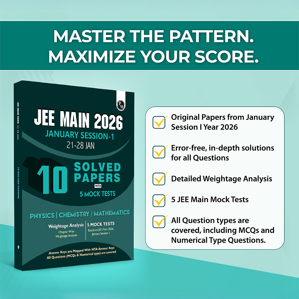 JEE Main 2026 January Session-1 (21-28 Jan) 10 Solved Papers with 5 Mock Tests | Original PYQ Papers of All shifts | Chapter-wise Weightage Analysis for Physics, Chemistry & Maths