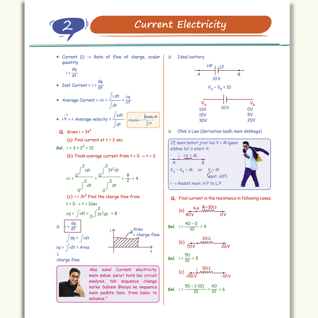 SKC Physics Crush Class 12 (English Edition) Handwritten Format Notes By Saleem Sir For JEE and NEET Exams | From Basic to JEE Advanced via JEE/ NEET