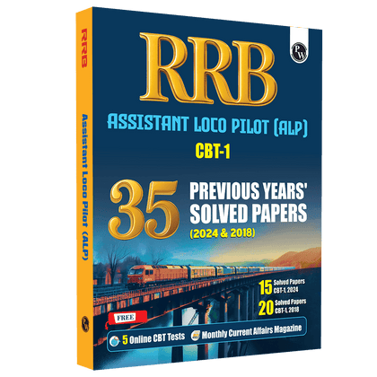 PW 35 RRB Assistant Loco Pilot (ALP) CBT-1 PYQ Previous Year Solved Papers (2024 & 2018) with 5 Online Mock Tests For Exam 2025-2026 | Fully Solved PYQ | English Edition