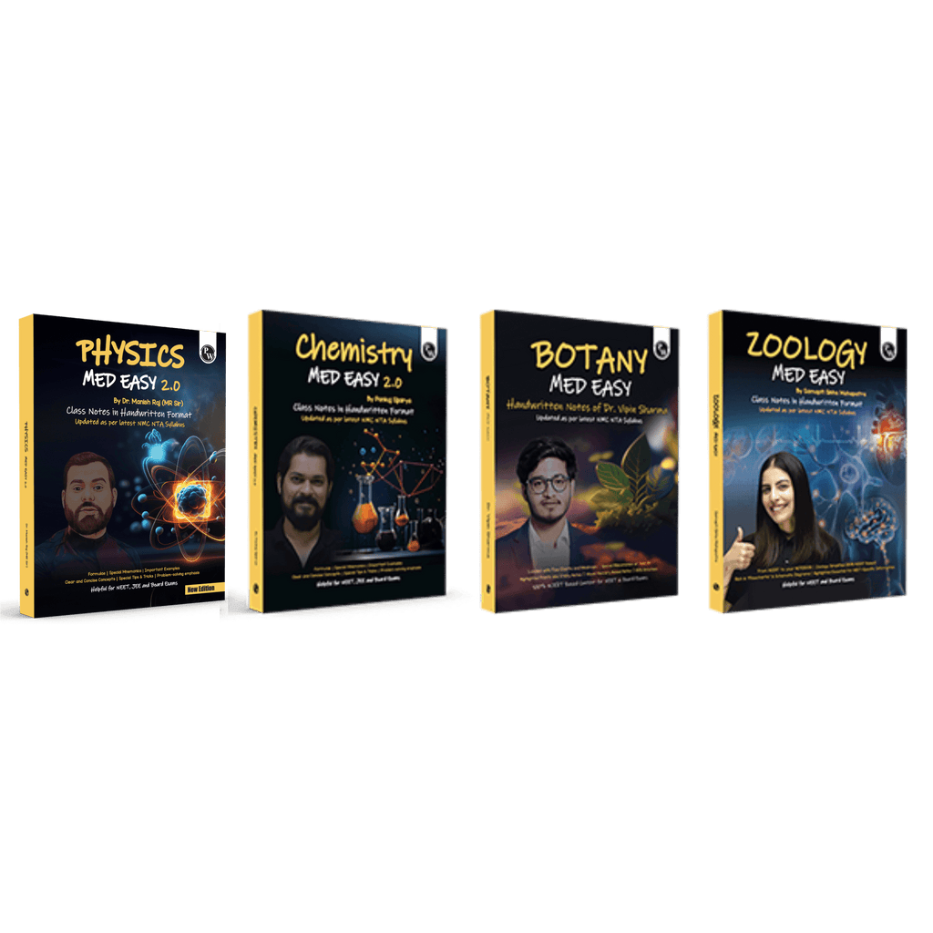 Chemistry, Physics, Botany and Zoology Med Easy Handwritten Notes Combo set of 4 Books | Notes, Formulas, Tips & Tricks for NEET/JEE & Board Exams
