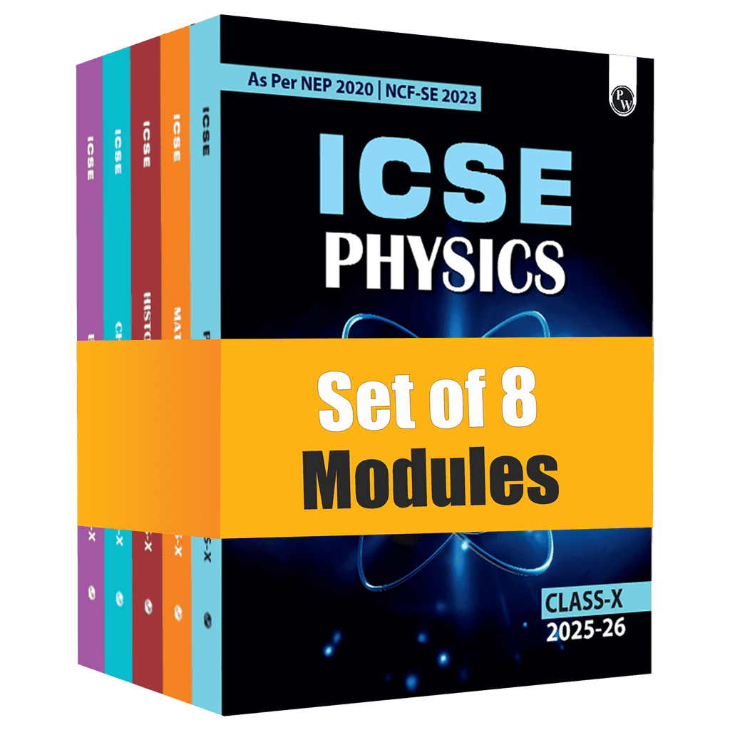 Batch Infinity PW ICSE Class 10th Mathematics, Physics, Chemistry, Biology, Geography, History and Civics, English Langauge Paper 1 & 2 Combo Set of 8 Books (2025 Edition)