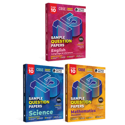 PW 15 CBSE Sample Papers Class 10 Science, Maths Standard and English For 2027 Board Exam (New Pattern) | CBSE Like Question Booklet and Answer Sheets, Marking Stickers