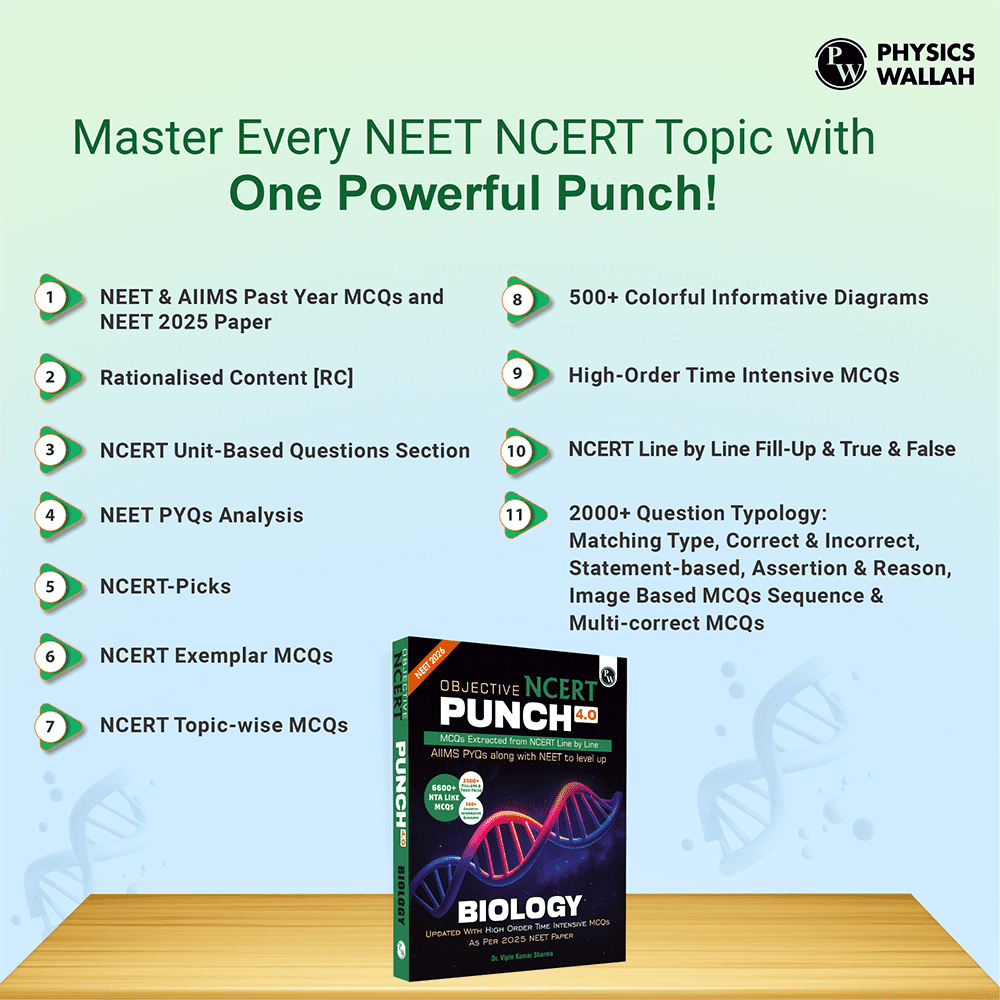 PW Objective NCERT Punch 4.0 Biology For NEET 2026 By Dr. Vipin Kumar Sharma l Updated with High Order Time Intensive MCQs and AIIMS PYQs As Per 2025 NEET Paper