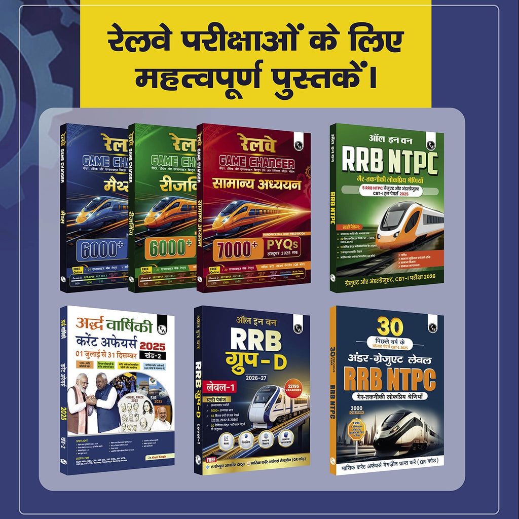 PW Railway Game Changer Maths PYQ (Hindi) 6000+ TCS MCQ For 2026 Exams | Chapter, Topic & Exam-wise Past Year Questions (PYQs) | Group D, NTPC (G), NTPC UG, RPF, ALP CBT-1