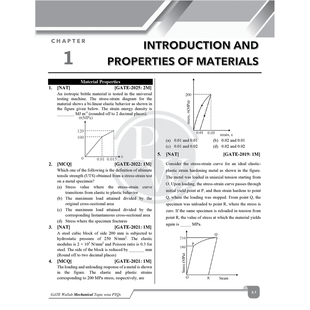 GATEWALLAH Mechanical Engineering and Engineering Mathematics & General Aptitude Combo Set of 2 Books Topicwise Previous Years Solved Questions with Video Solutions For 2026 Exams