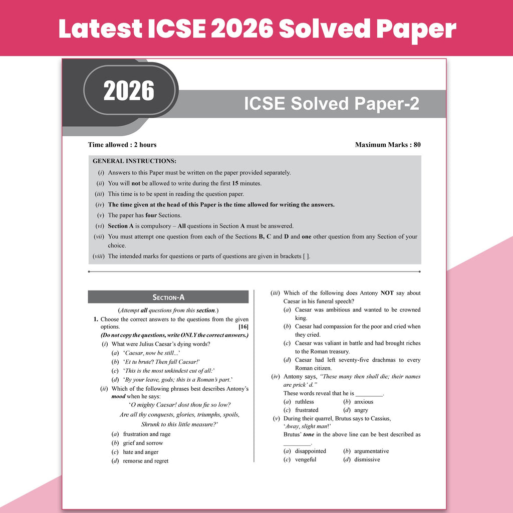 PW ICSE Class 10 Question & Concept Bank English Paper 2 (Literature) for 2027 | Chapterwise & Topicwise By Nupur Sharma | Narrative/ Poetic Sketch & Devices | Important Practice Questions