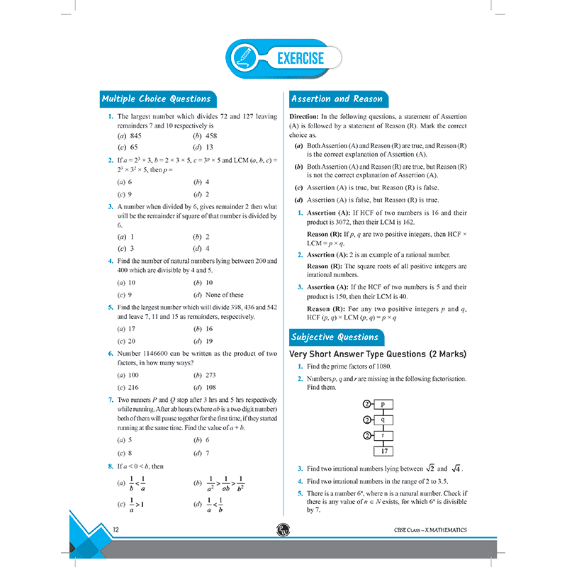 CBSE Class 10th Mathematics Question & Concept Bank Chapterwise & Topicwise Exam 2023 - 2024 | Previous year paper covered