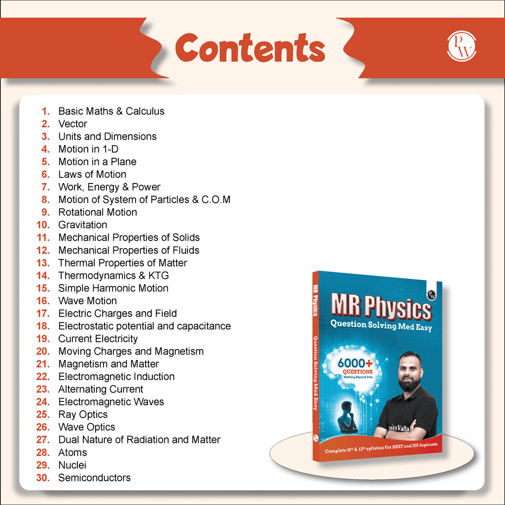 MR Physics Questions Solving Med Easy | Chapterwise and Topicwise 6000+ Practice Questions with Answer Keys | Complete Class 11 & 12 Syllabus For NEET and JEE --