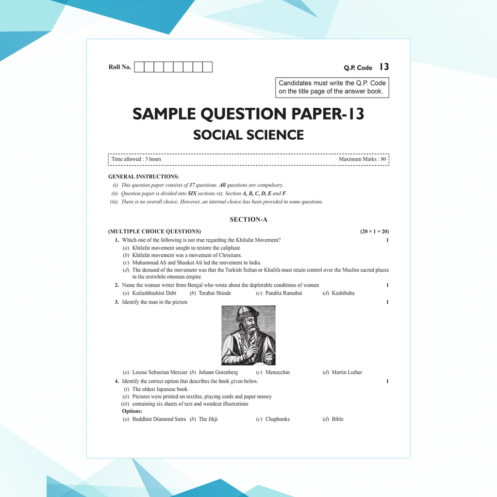 CBSE 15 Sample Question Papers Class 10 Social Science for 2025 Exam | Competency-Based Learning | PYQ 2024 with Topper's Explanations, CBSE SQP & CBSE Practice Questions
