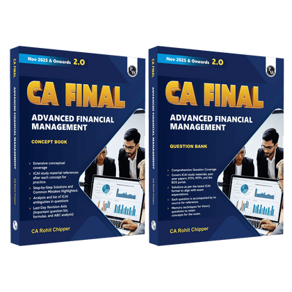 CA Final Advanced Financial Management - Concept Book and Question Bank By CA Rohit Chipper Combo Set of 2 Books| Applicable For November 2025 & Onwards