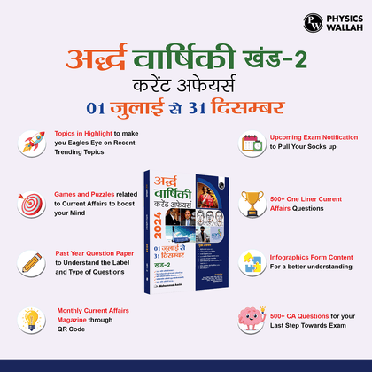 Half Yearly Current Affairs Magazine Vol 2 July to December 2024 Hindi Edition By Mohammed Aasim Sir | For SSC, Banking, Teaching, Railway, Defence and Other Competitive Exams