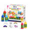 Finger Paint Art Kit for Kids, 8 X 50ml Colours & Drawing Cards, Washable, Safe & Non-Toxic Kit for Toddlers, Mess Free Paint for Kids 2-5 Years, Best Birthday/Return Gift