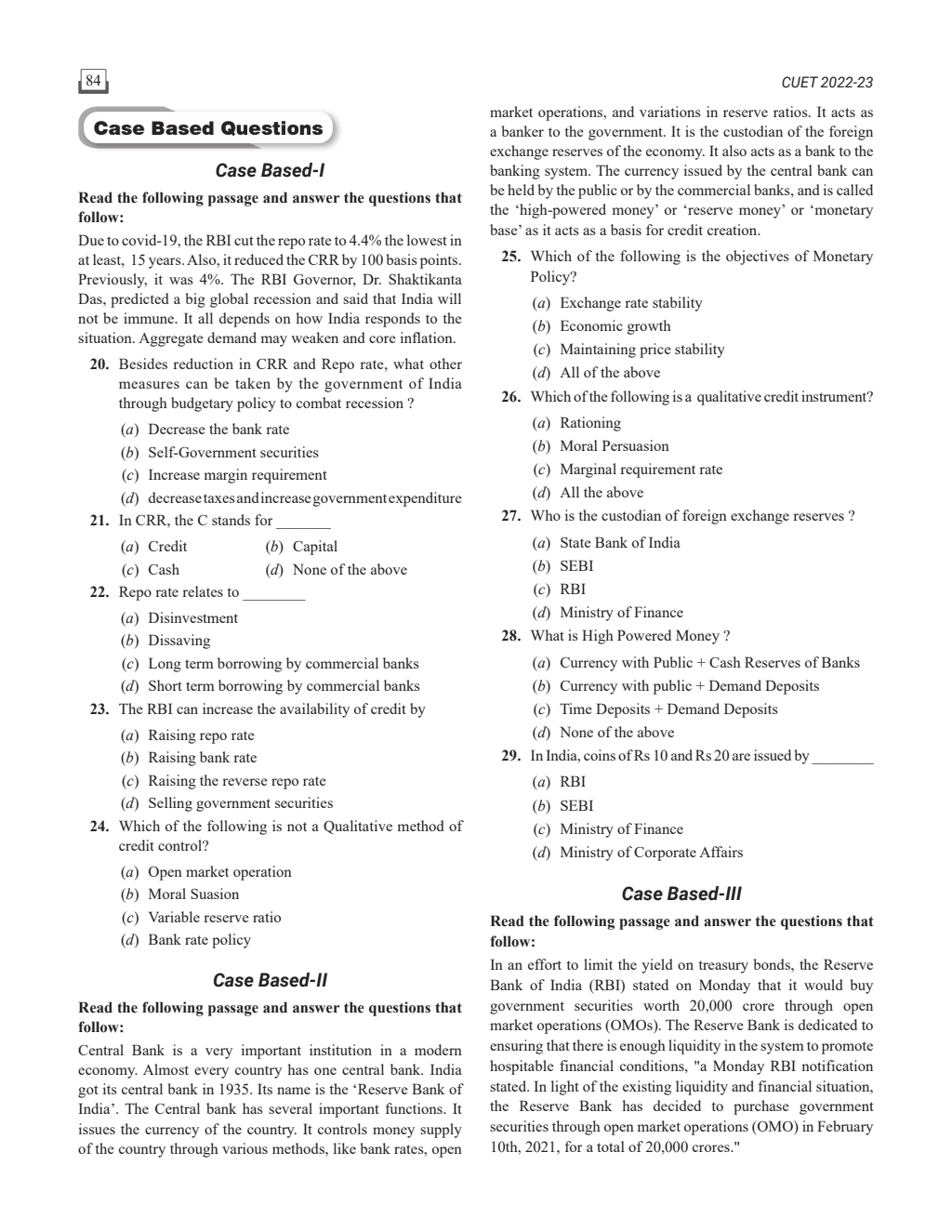CUET (UG) Economics Chapterwise & Topicwise Question Bank (2023- 2024) with Complete NCERT Crux, CUET PYQs (2022-2023) Past Year Questions and Mock Test I For Central Universities Entrance Test 2024