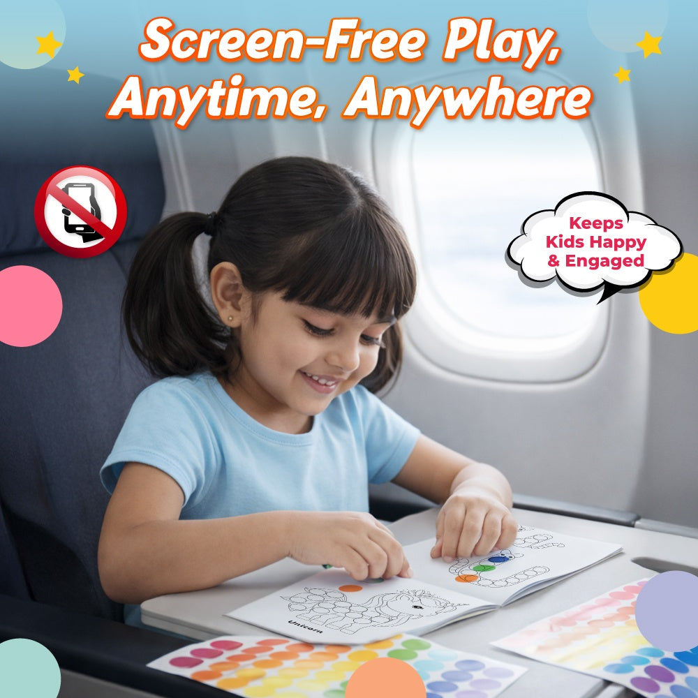2000+ Dot Sticker Activity Book For 3+ Years Old Kids | Fun Sticker Set, Focus Builder, A to Z letters (Uppercase & Lowercase), Numbers 1-10 | Screen-Free Educational Activity For Kids