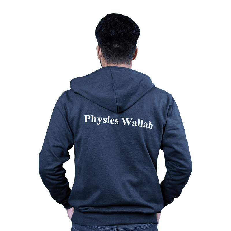 Printed Relaxed Fit Unisex Hoodie - Navy - Small Size
