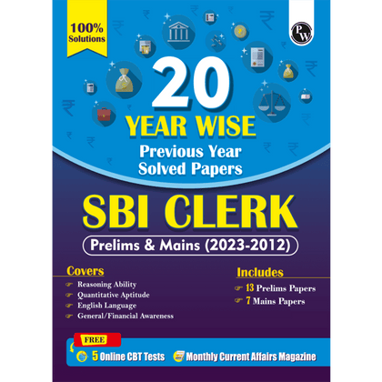 20 SBI Clerk Prelims & Mains Previous Year Solved Papers For 2024-25 Exam