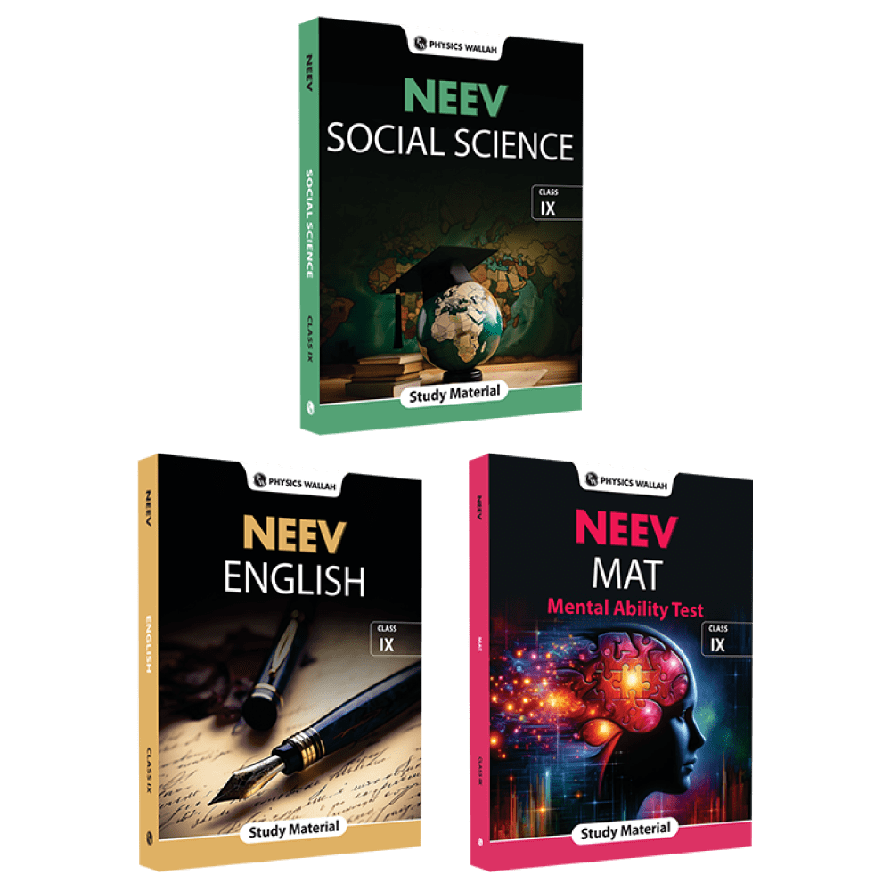NEEV For Class 9 Social Science, English & MAT (2024 Edition) Combo Set of 3 Books