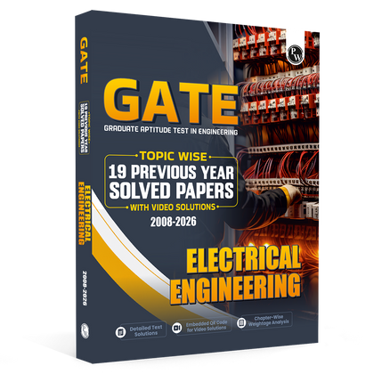 GATEWALLAH Electrical Engineering Topicwise Previous Year Solved Papers (2025 - 2008) with Video Solutions For 2026 Exams | Detailed Text Solutions