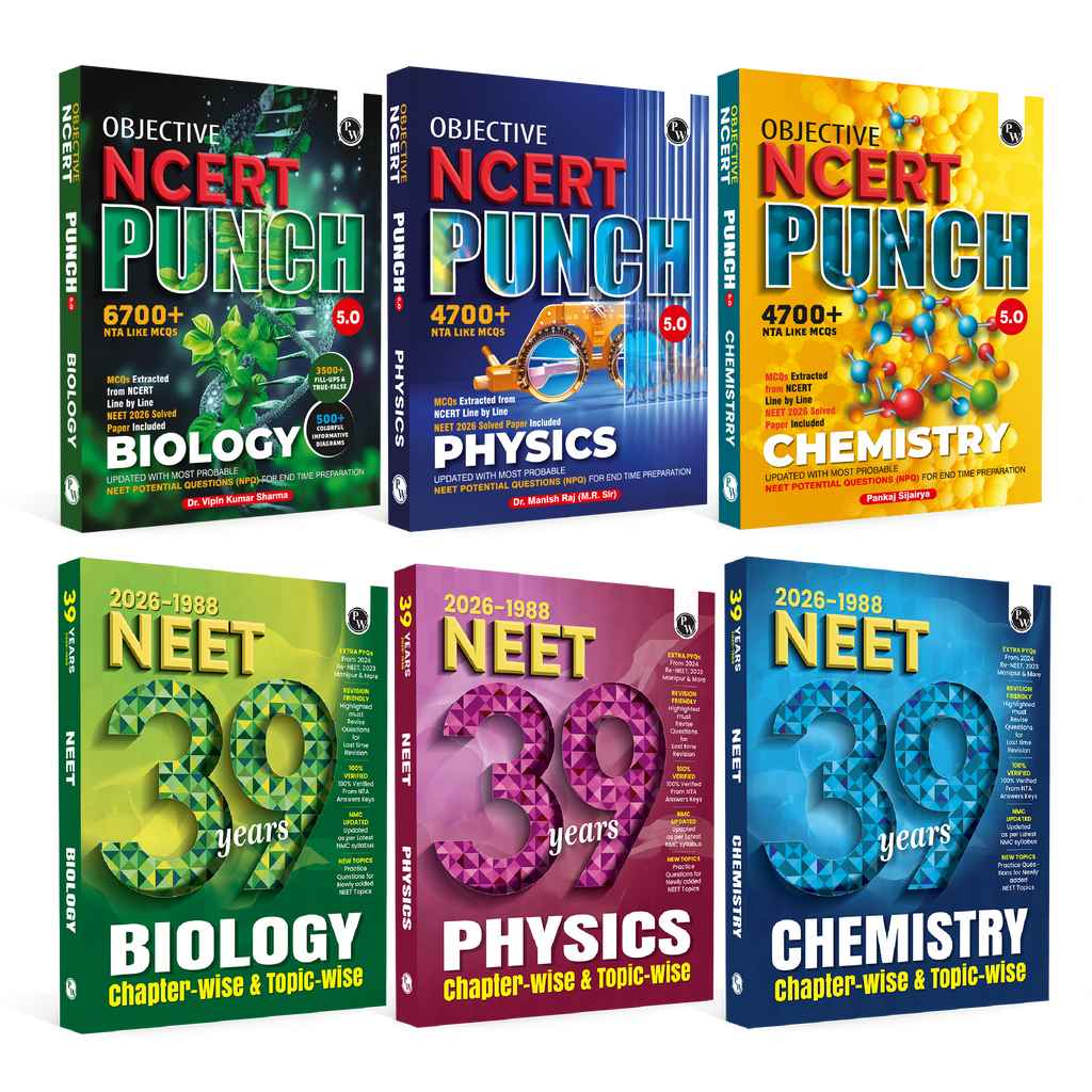 NEET Objective NCERT Punch 5.0 & 39 NEET PYQs (2026-1988) Combo Set of 6 Books For NEET 2027 Exam | l Updated with Most Probable NEET Potential Questions (NPQ) For End Time Preparation