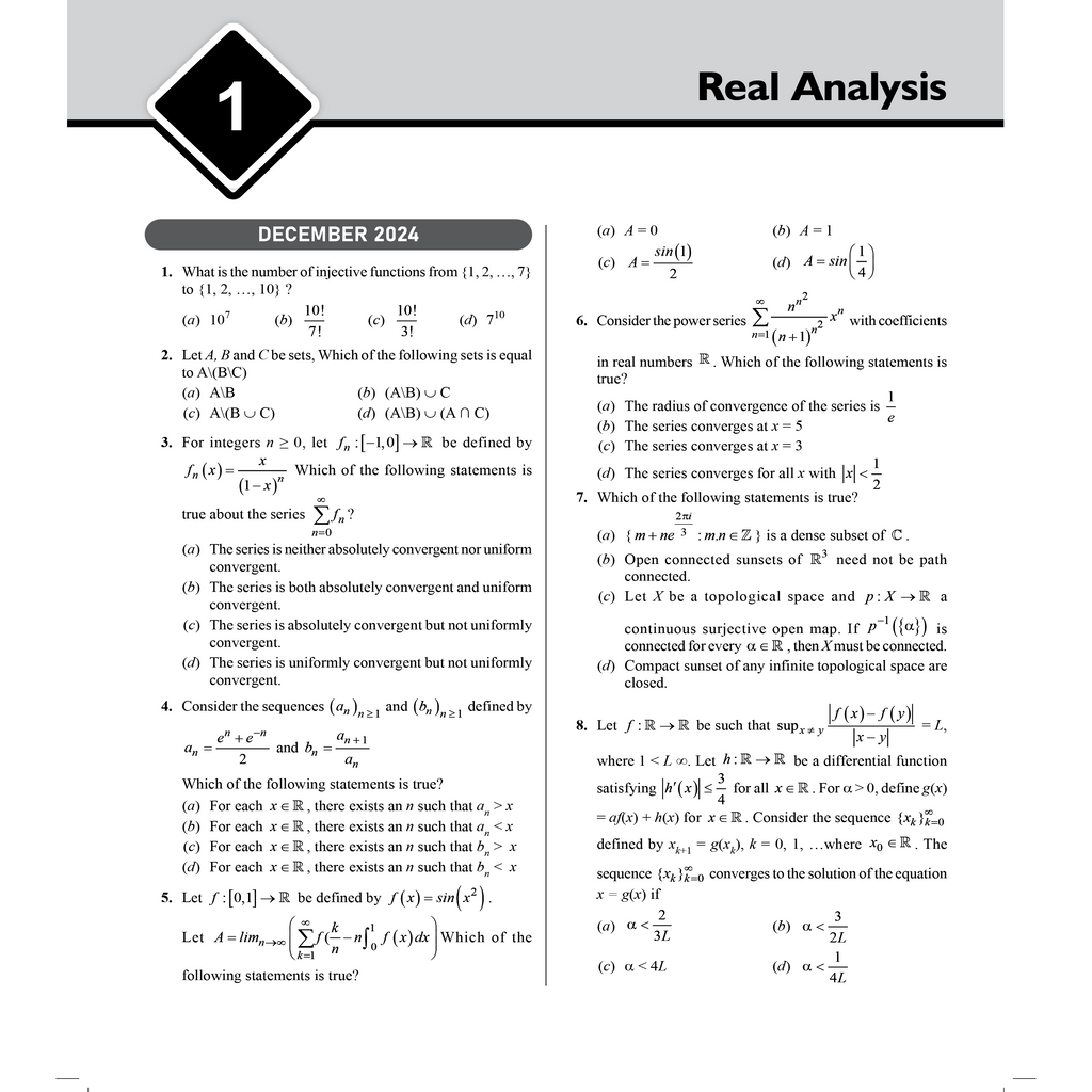 PW  CSIR NET Recap Mathematical Sciences PYQ Chapterwise & Yearwise Previous 9 Years Solved Papers (2017-December 2025) | Latest December 2025 Paper Covered l For GATE, TIFR, BARC, and IIT JAM Exams