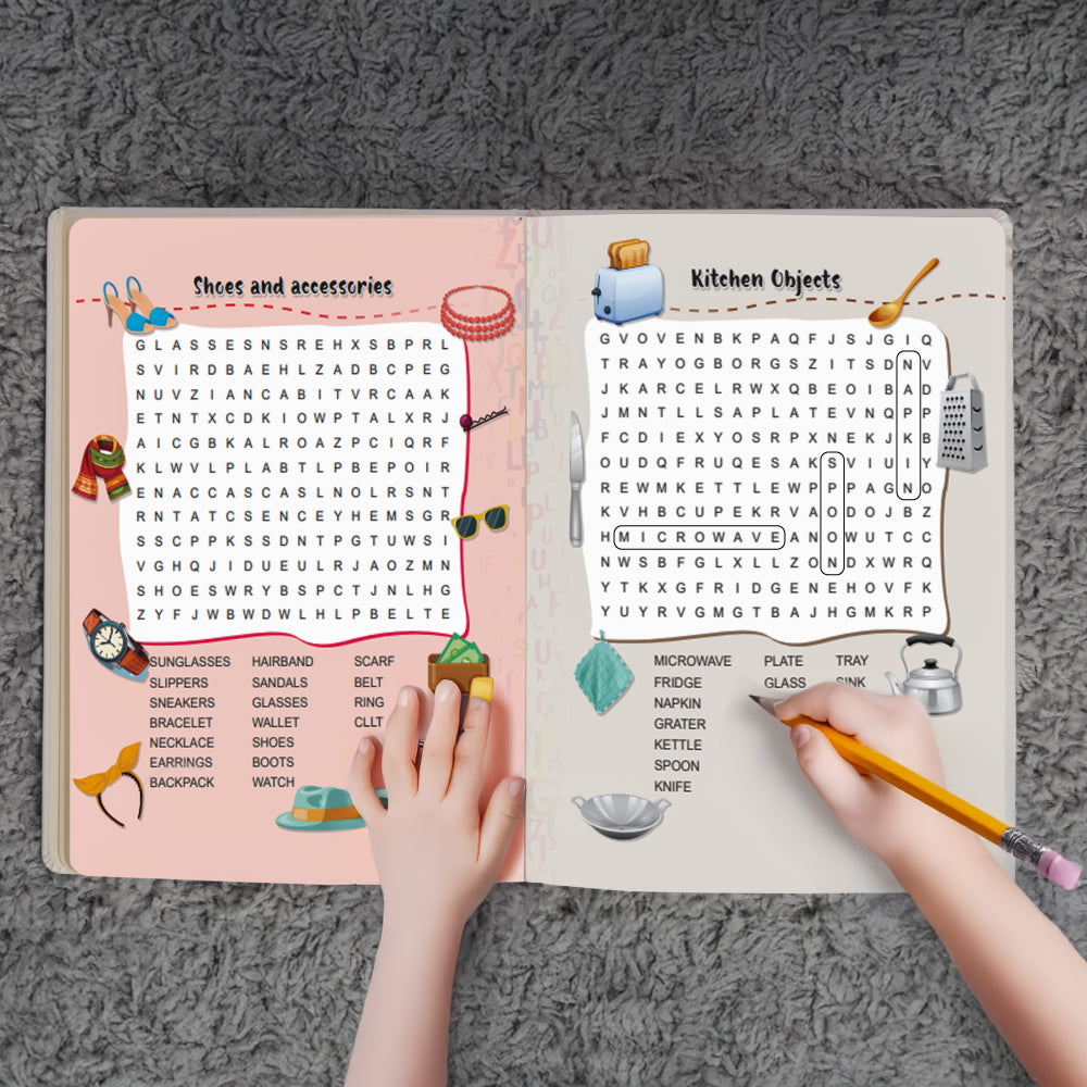 2000+ Word Search & Crossword Activity Book for Kids | Vocabulary & Spelling