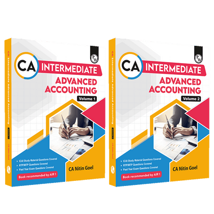 CA Intermediate Group 1 Advanced Accounting Volume 1 & 2 Combo Set of 2 Books By CA Nitin Goel | Covering Theory, Exercise and Previous Years Questions & Solutions | Latest Syllabus For Jan 2026 Exams