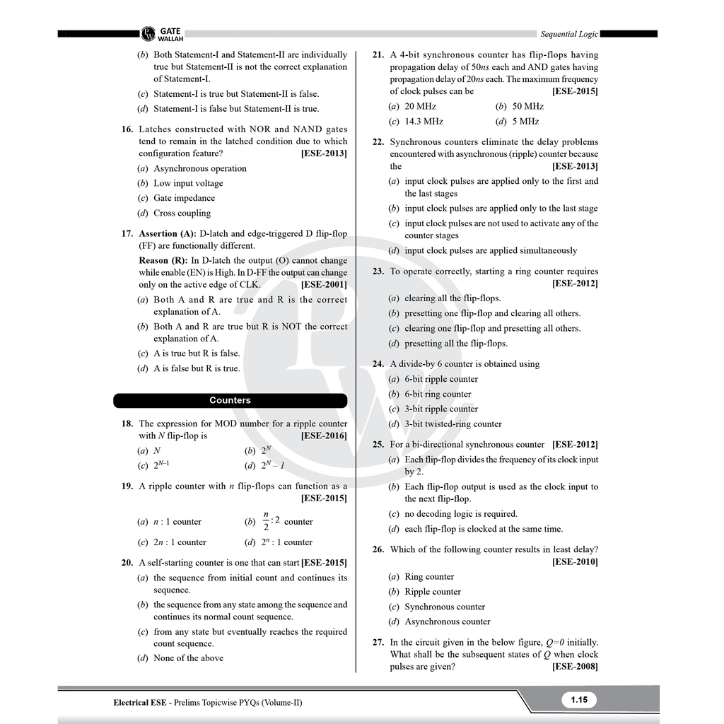 UPSC ESE Topicwise Previous Years Solved Questions Electrical Engineering Preliminary Examination Volume 1 & 2 and General Studies & Engineering Aptitude Combo Set of 3 Books