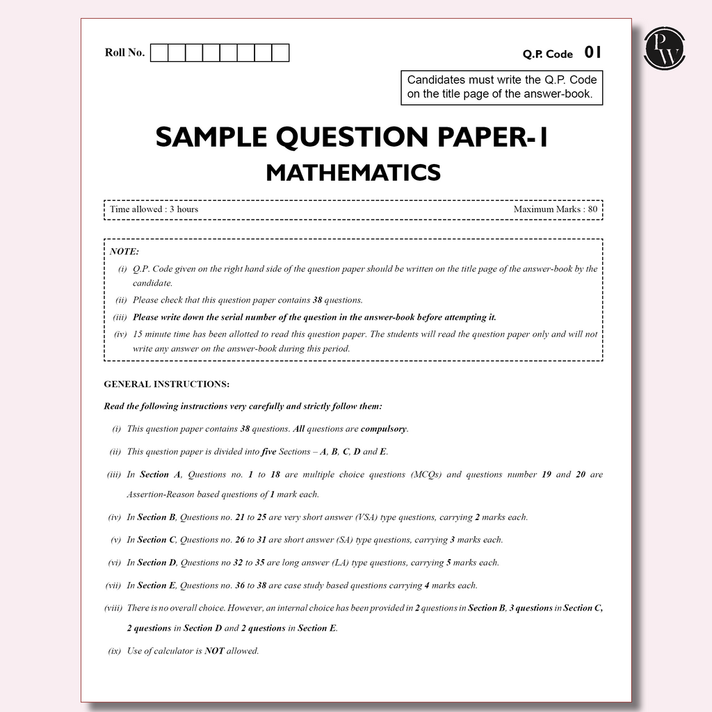 CBSE 12 Sample Question Papers Class 12 Physics, Chemistry & Mathematics Combo Set of 3 Books For 2026 Board Exam (As Per Latest SQP Dated 30 July 2025)