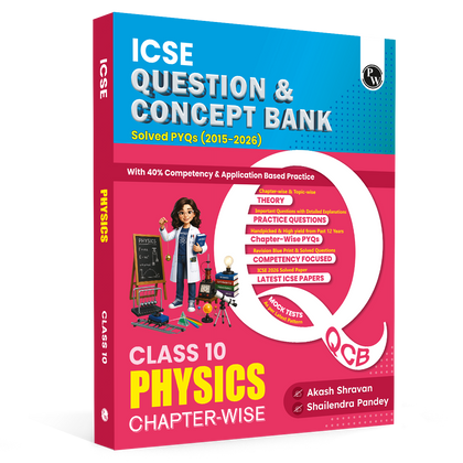 PW ICSE Class 10 Question & Concept Bank Physics for 2027 | Chapterwise & Topicwise By Akash Shravan & Shailendra Pandey | Solved PYQs | 40% Competency & Application Based Practice Questions