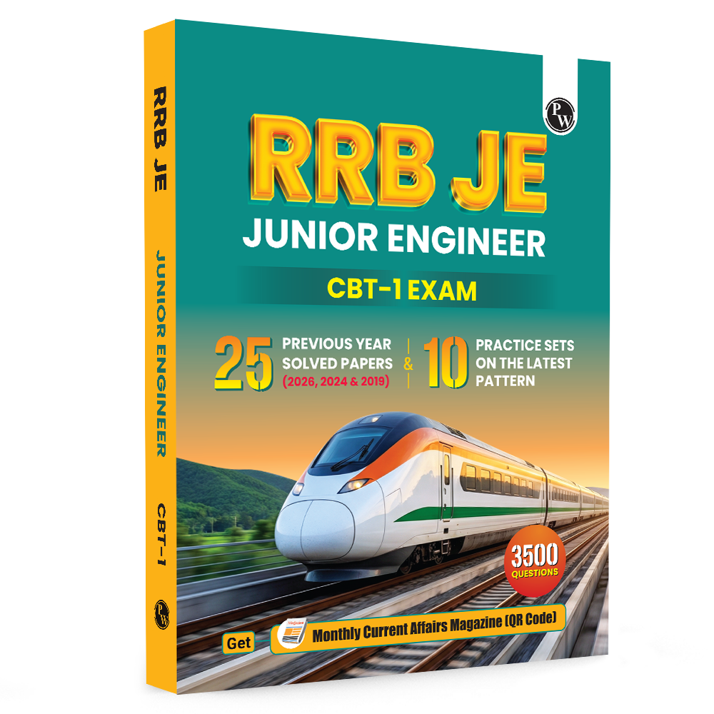 RRB JE (Junior Engineer) CBT-1 PYQ Book For 2026-27 Exams | 25 Previous Year Solved Papers (2026, 2024 & 2019) with 10 Practice Sets on Latest Pattern English Medium