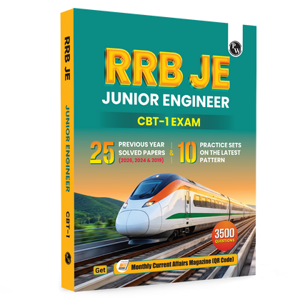 RRB JE (Junior Engineer) CBT-1 PYQ Book For 2026-27 Exams | 25 Previous Year Solved Papers (2026, 2024 & 2019) with 10 Practice Sets on Latest Pattern English Medium