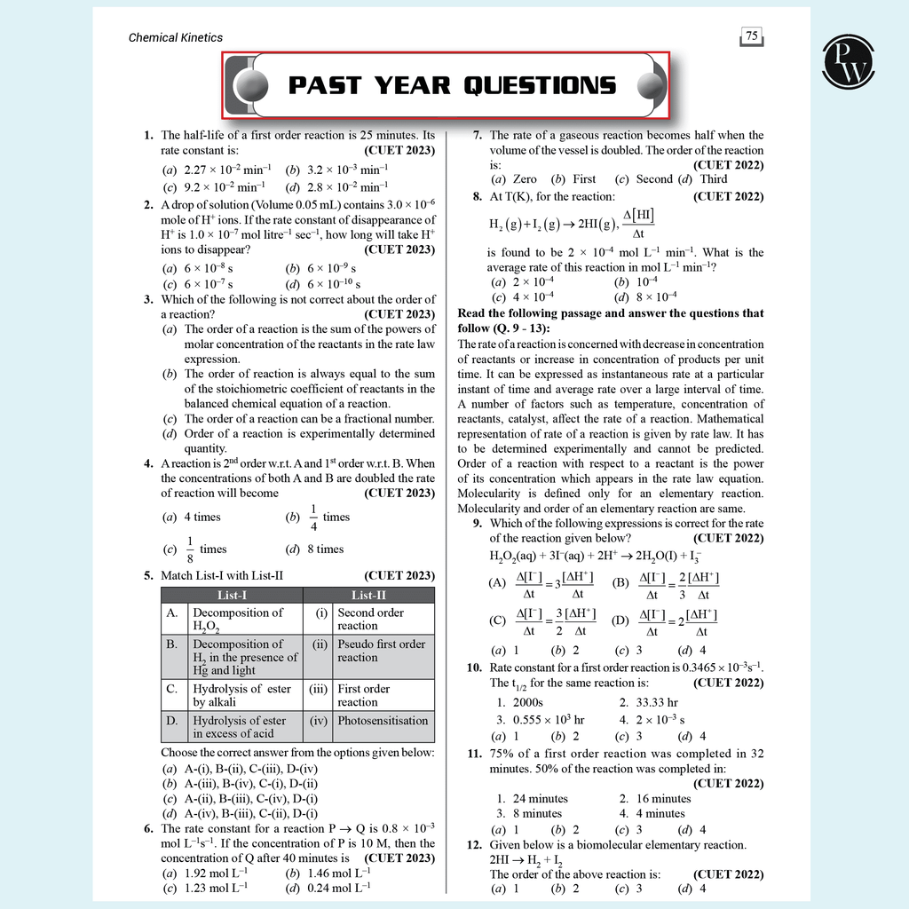 CUET (UG) Chemistry 2025 Chapterwise & Topicwise Question Bank with Past Year Questions (PYQs upto 2024) and Mock Tests l Chapterwise Revision Sheets