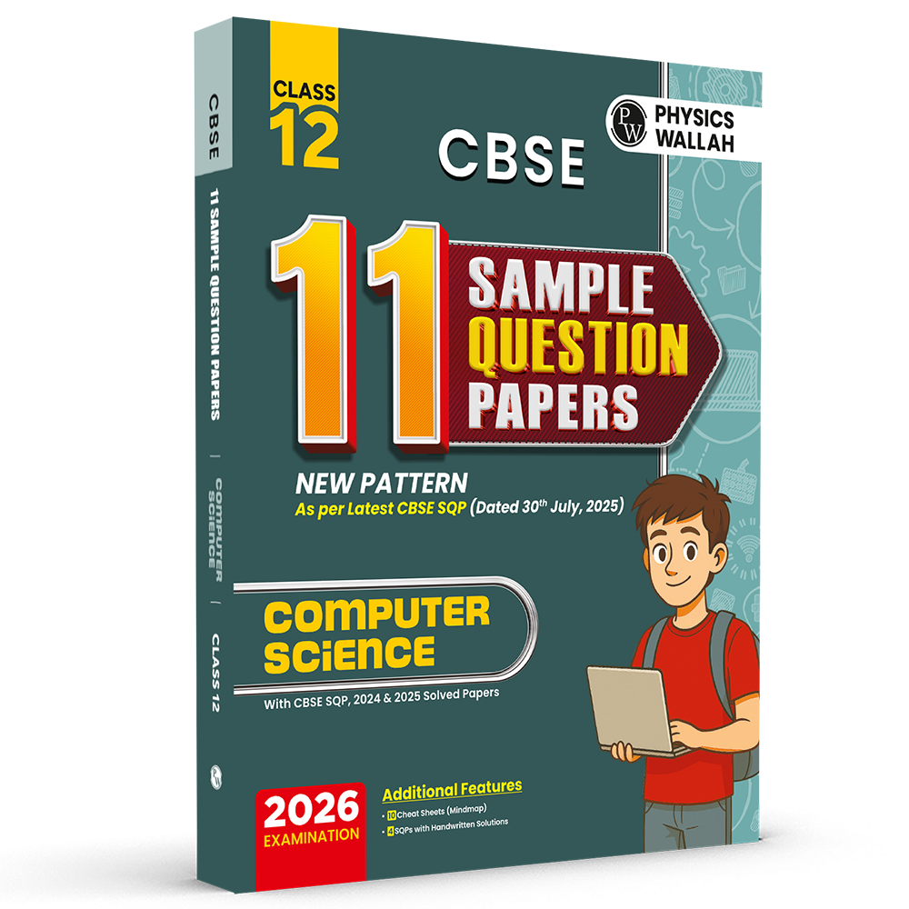 CBSE 12  Sample Question Papers Class 12 Computer Science For 2026 Board Exam (As Per Latest SQP Dated 30 July 2025) | 2024, 2025 Solved Paper, Mind Maps, Stepwise Marking