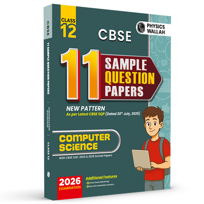 CBSE 12  Sample Question Papers Class 12 Computer Science For 2026 Board Exam (As Per Latest SQP Dated 30 July 2025) | 2024, 2025 Solved Paper, Mind Maps, Stepwise Marking
