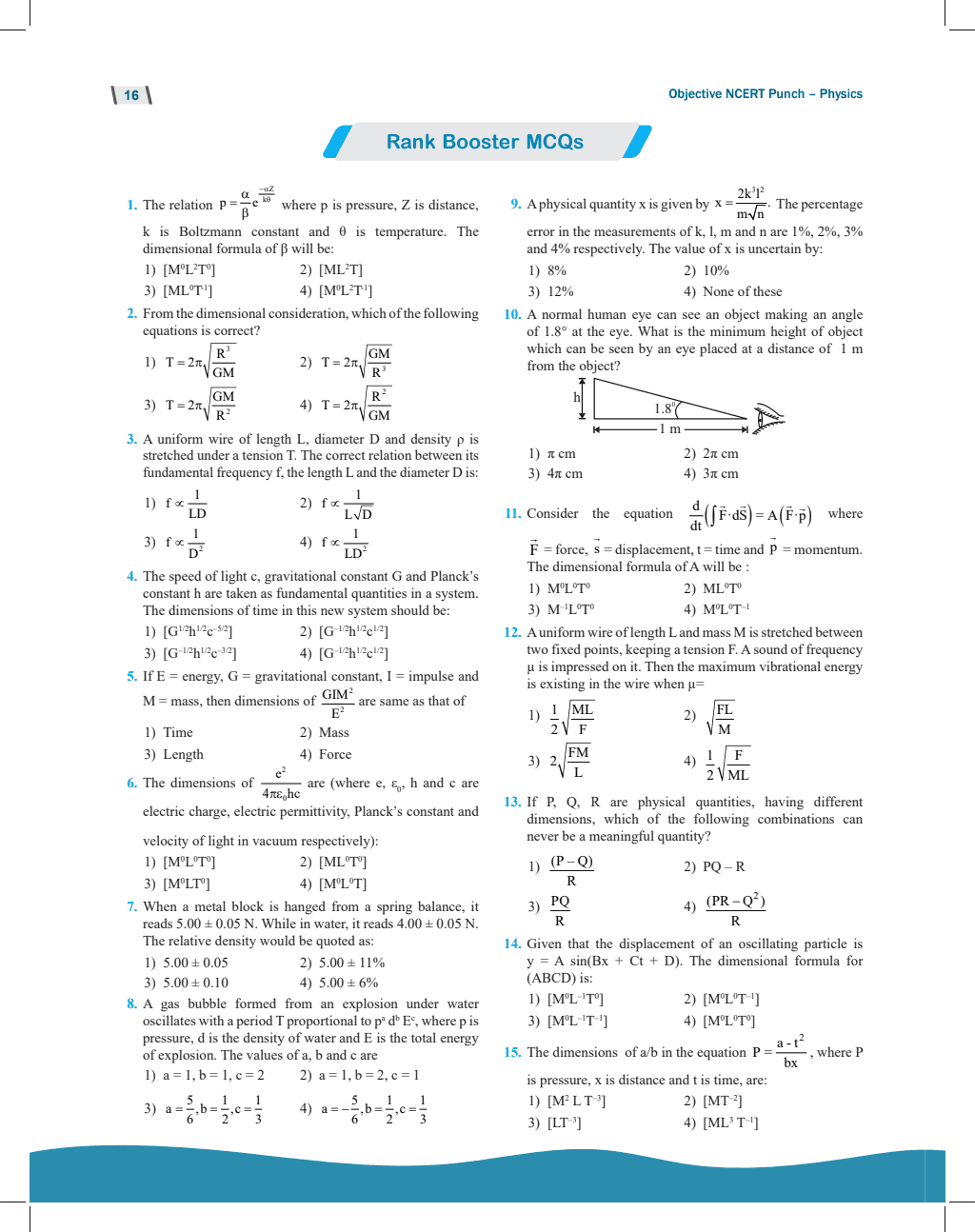 Objective NCERT Punch Physics, Chemistry, Biology For NEET 2025 l Updated with New Topics and Rationalised As per NMC NEET Syllabus with NEET 2024 Solved Paper
