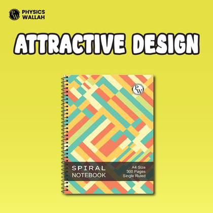 PW Spiral Notebook | 300 Pages | Ruled