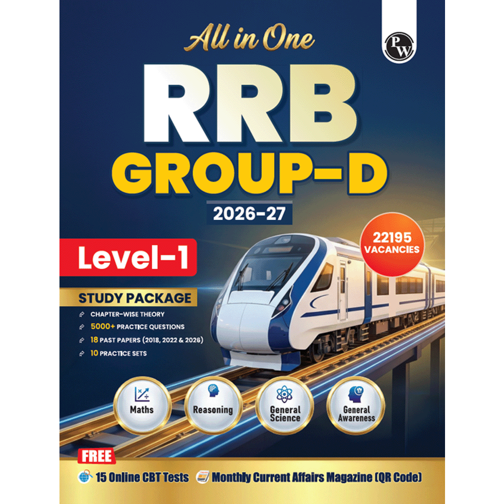 All in One RRB Group D Level-1 For 2026-27 Exam | Chapterwise Theory, Short Tricks and Exercises | 15 Previous Year Papers (PYQs) 2018- 2026 with 15 Practice Sets