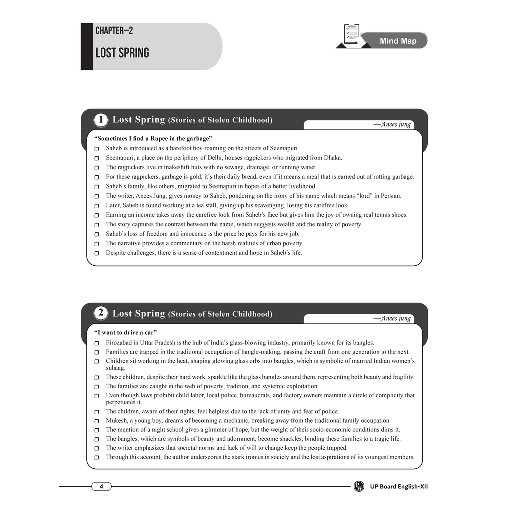 Class 12 UP Board Exam Sathi MCQs English For 2026 Exam Pattern | Chapterwise Mind Maps & PYQs For Revision