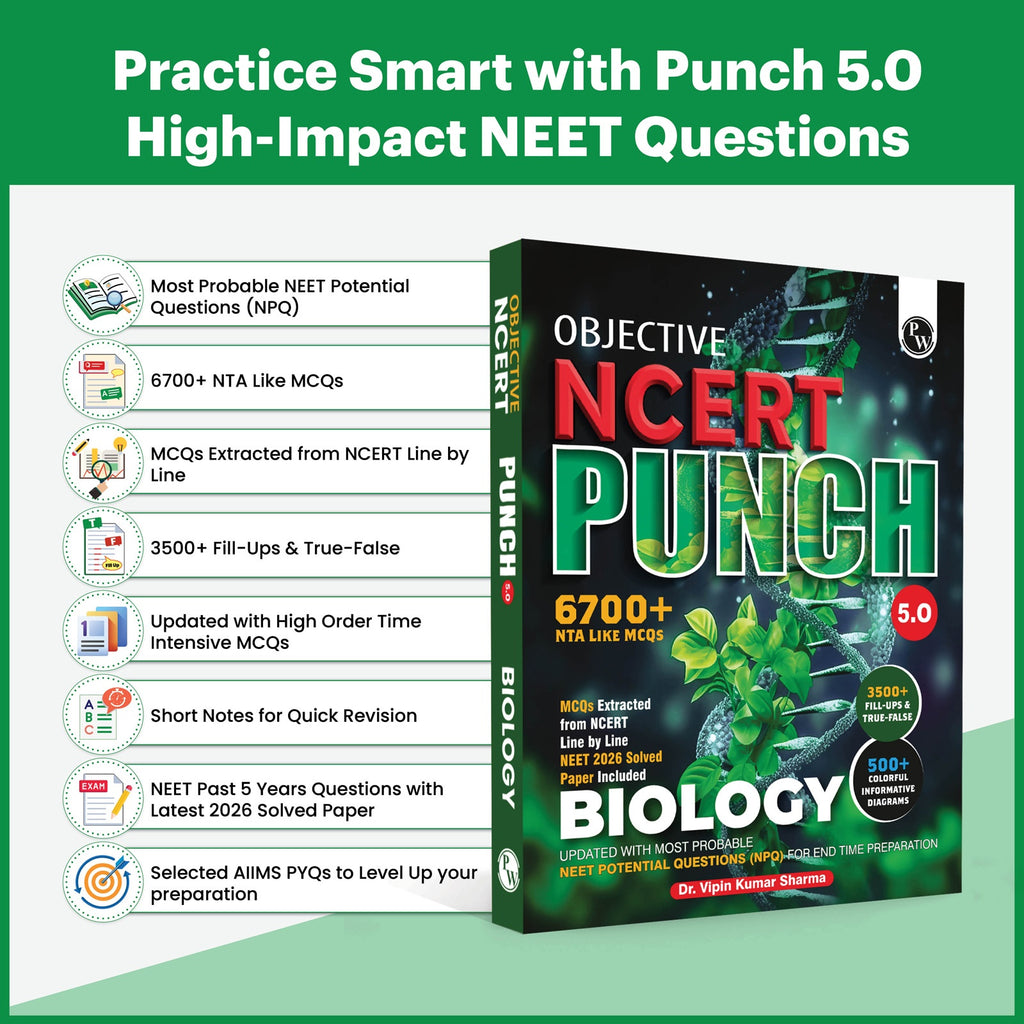 PW Objective NCERT Punch 5.0 Biology For NEET 2027 By Dr. Vipin Kumar Sharma l Updated with Most Probable NEET Potential Questions (NPQ) For End Time Preparation