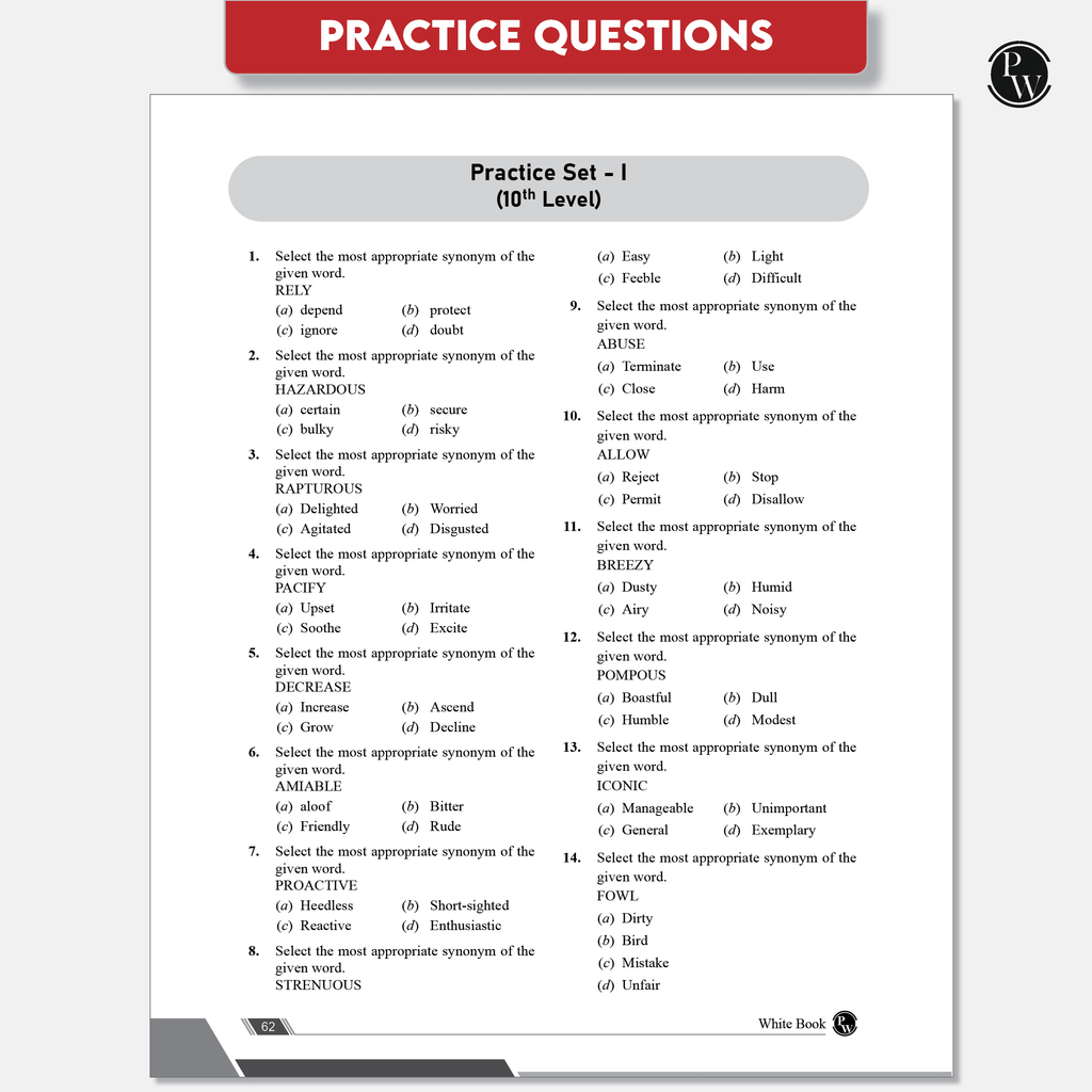 White Book of English Vocabulary June 2025 Edition By Bhragu Sir For SSC CGL, CHSL, MTS, CPO, GD, Banking, Defence, Teaching & Other Competitive Exams (Bilingual)