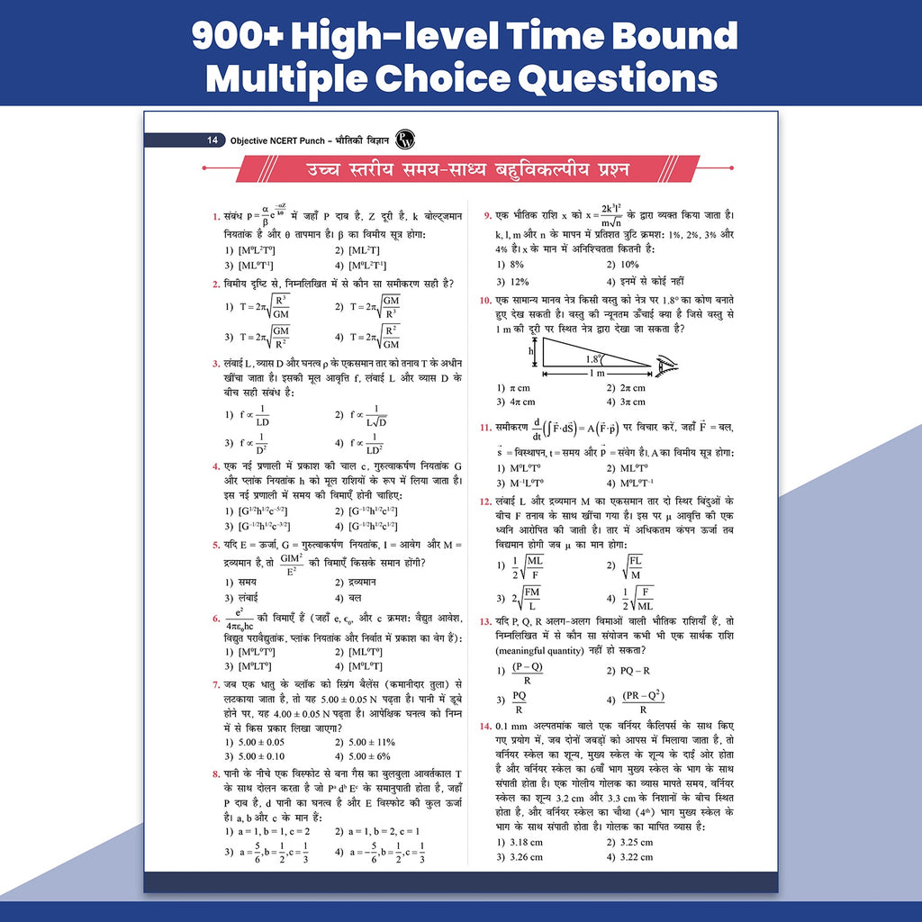 PW Objective NCERT Punch 1.0 Physics Hindi For NEET 2027 By Vishnu Nagar l 3722+ NTA NEET Based MCQs For End Time Preparation