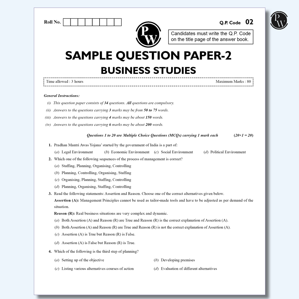PW CBSE Class 12 Commerce Stream Combined 30 Sample Papers For 2025-2026 Board Exams l Business Studies, Accountancy, Economics, Mathematics, English, Applied Maths