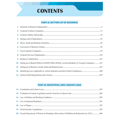 CS Executive Setting Up of Business, Industrial & Labour Laws Module-I Theory Books For 2025 Exam | Comprehensive Curriculum Coverage | Theoretical + Practical Questions
