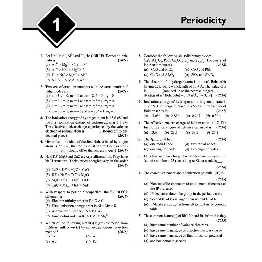 PW IIT JAM Recap 22 Years Chemistry PYQ Chapterwise & Yearwise Previous Year Solved Papers (2026-2005) with 5 Mock Tests l Latest Exam Questions Covered